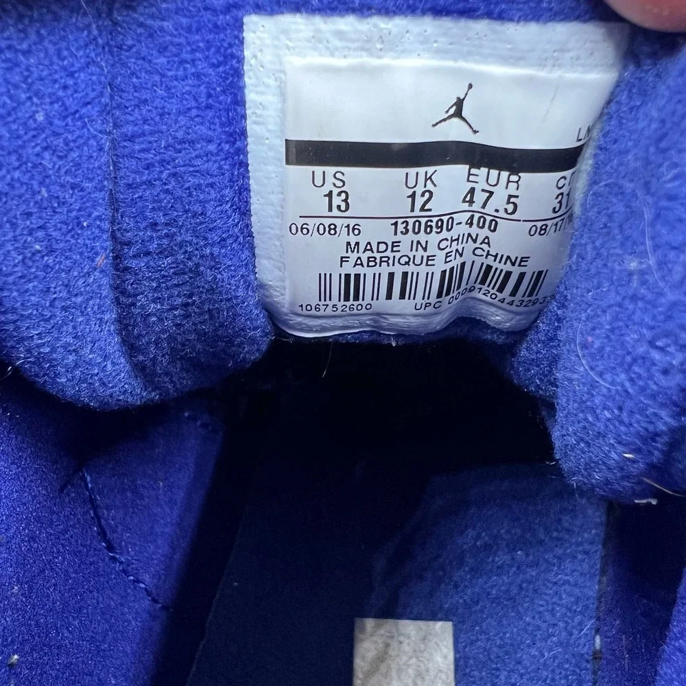 Nike Air Jordan 12 Retro Men's Size 13 Deep Royal Blue Suede Sneakers 130690-400